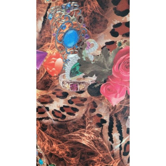 ROSSI ROMA FANCY Multicolor  COAT JACKET design Large NWT  Made in Italy Jewelry - Picture 10 of 13